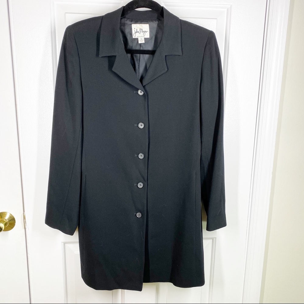 Vintage Black Long Blazer Jacket